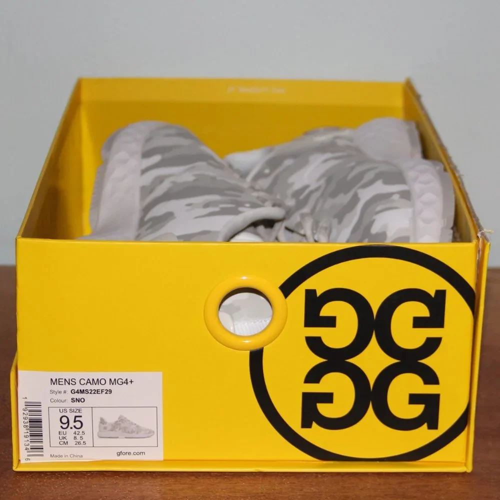 G/FORE Camo MG4+ Golf Shoes Mens 9.5 Snow Grey Waterproof